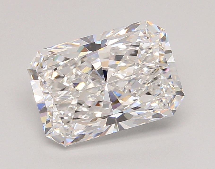3.03 Carat Radiant Shaped, Ideal Cut, E Color, VVS2 Clarity, IGI Certified Lab Grown Diamond