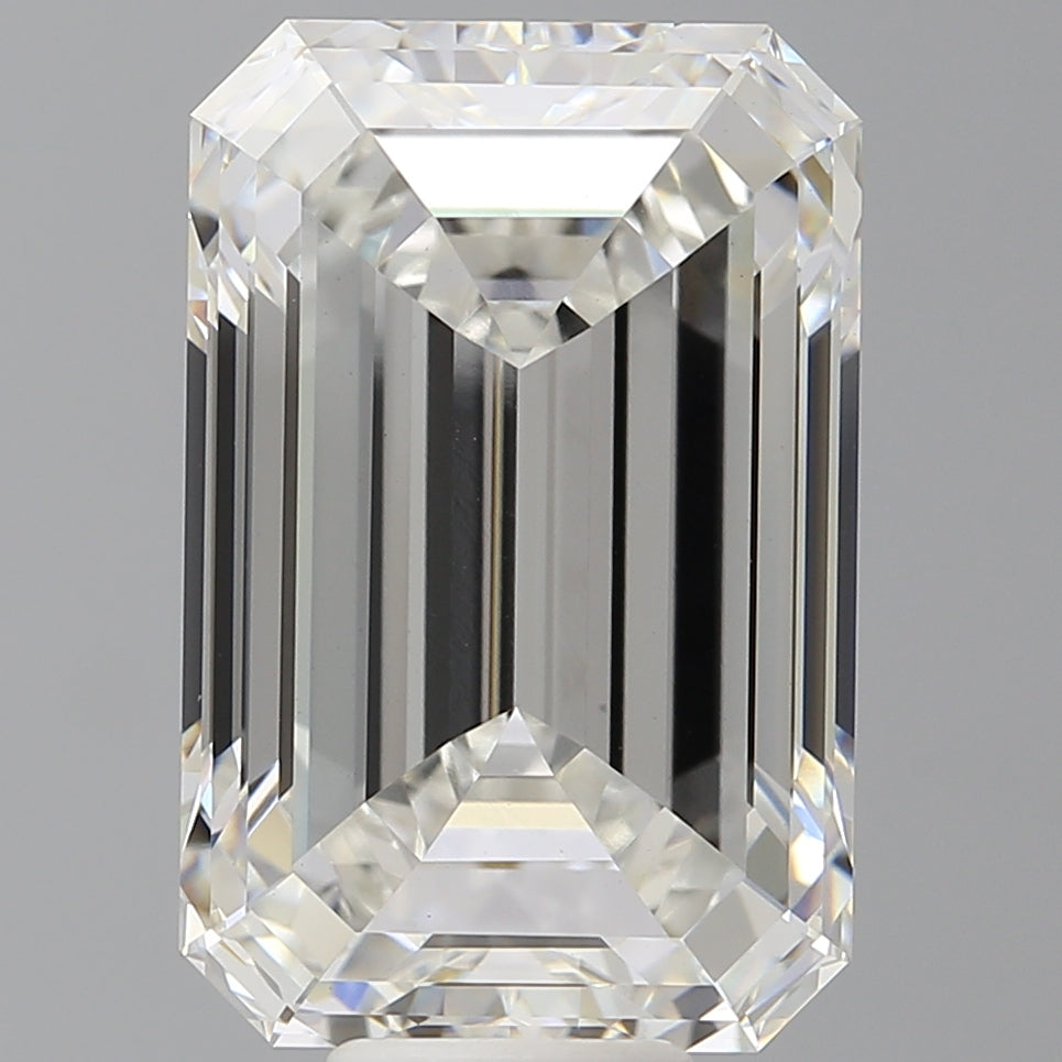 12.52 Carat Emerald Shaped, Ideal Cut, F Color, VVS2 Clarity, IGI Certified Lab Grown Diamond