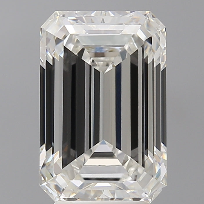 4.55 Carat Emerald Shaped, Ideal Cut, G Color, VVS2 Clarity, IGI Certified Lab Grown Diamond