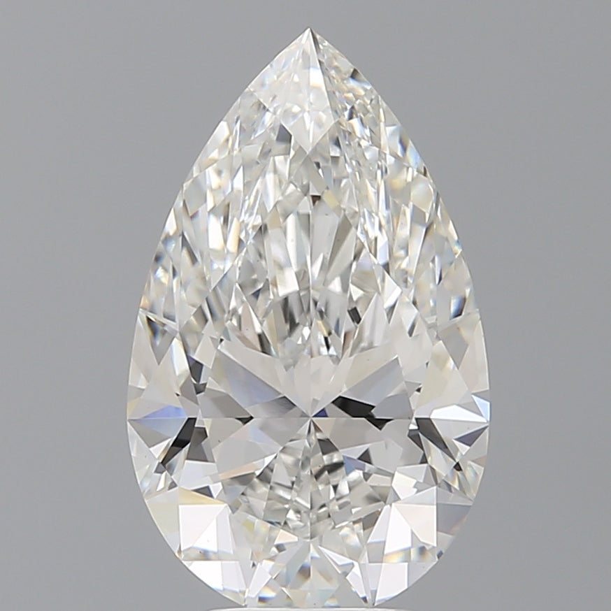 4.56 Carat Pear Shaped, Ideal Cut, F Color, VS1 Clarity, IGI Certified Lab Grown Diamond