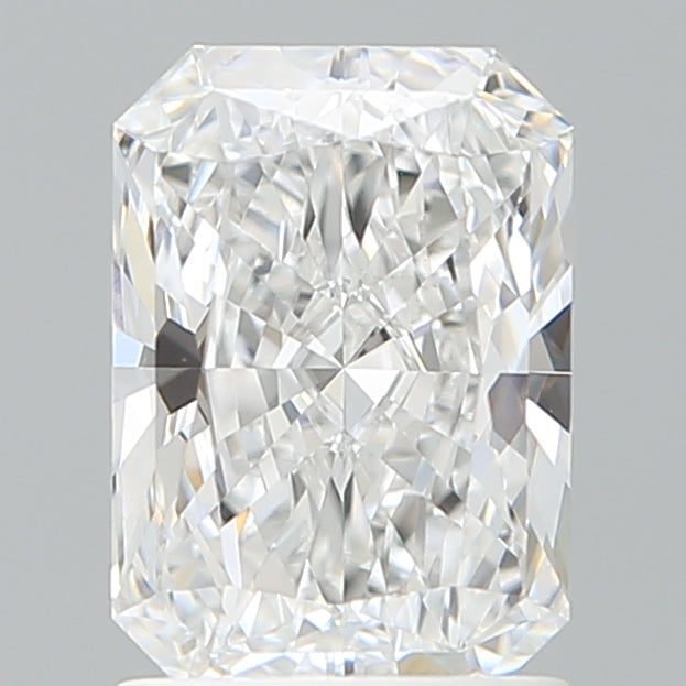 1.57 Carat Radiant Shaped, Ideal Cut, E Color, VVS2 Clarity, IGI Certified Lab Grown Diamond
