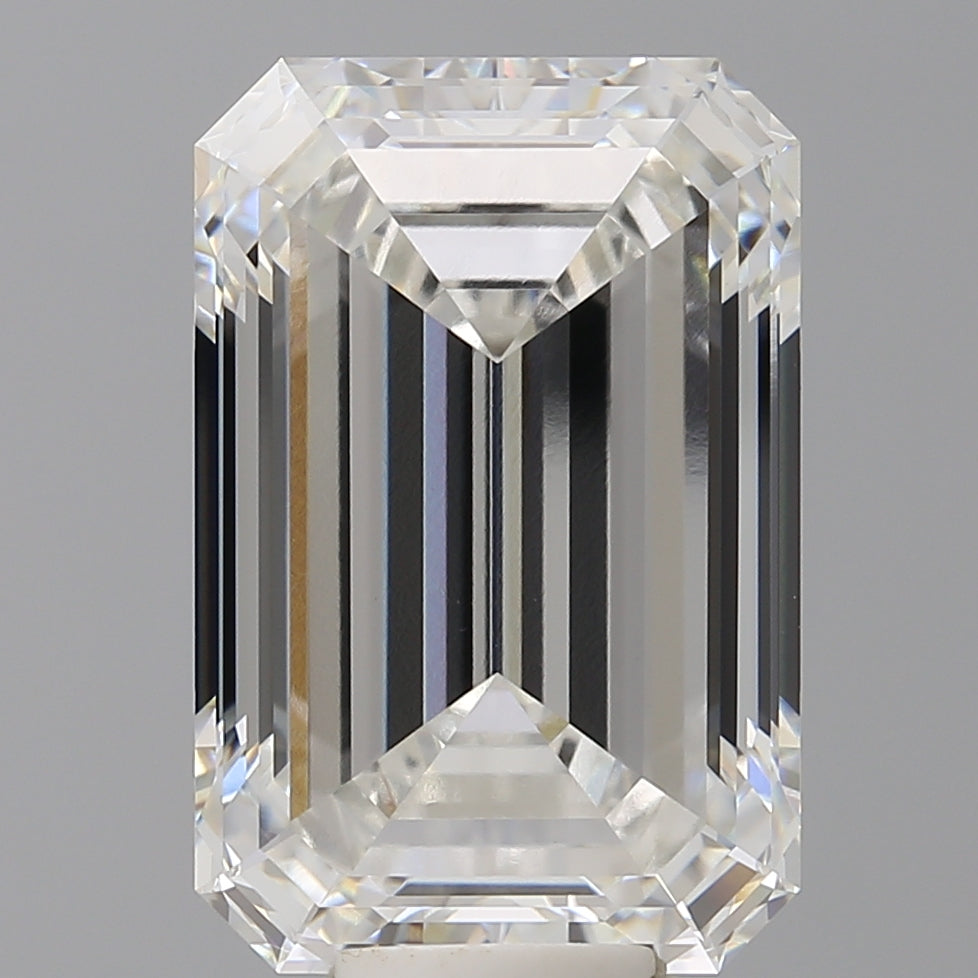12.09 Carat Emerald Shaped, Ideal Cut, F Color, VVS2 Clarity, IGI Certified Lab Grown Diamond