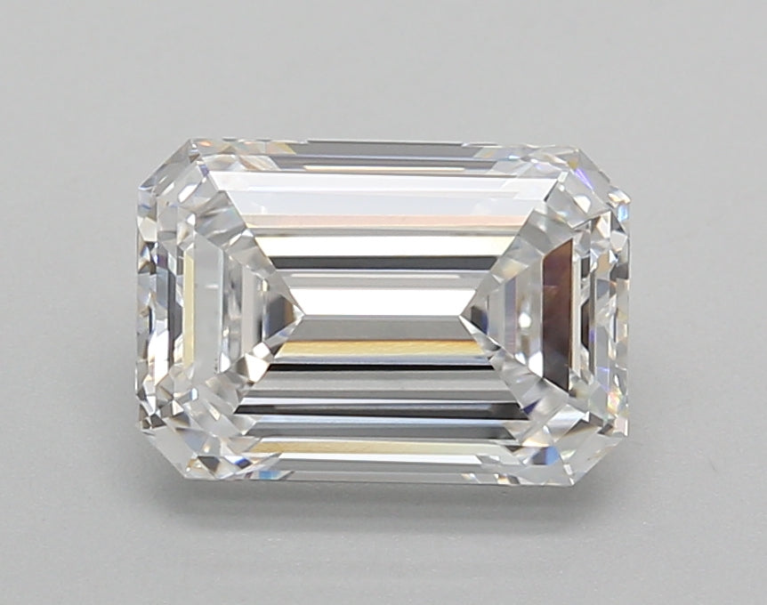 2.02 Carat Emerald Shaped, Excellent Cut, D Color, VVS2 Clarity, IGI Certified Lab Grown Diamond