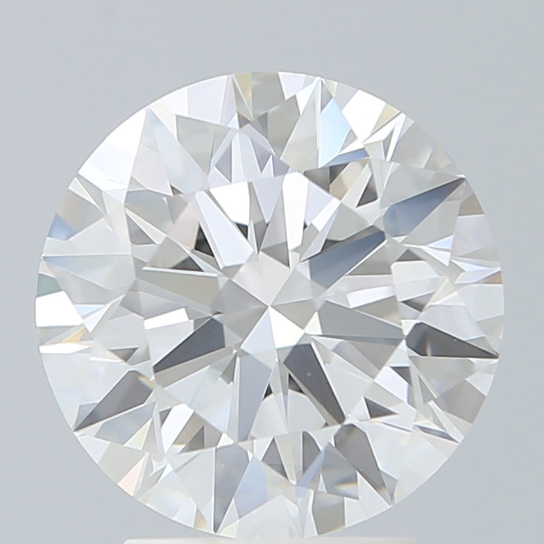 3.17 Carat Round Shaped, Ideal Cut, F Color, VVS2 Clarity, IGI Certified Lab Grown Diamond