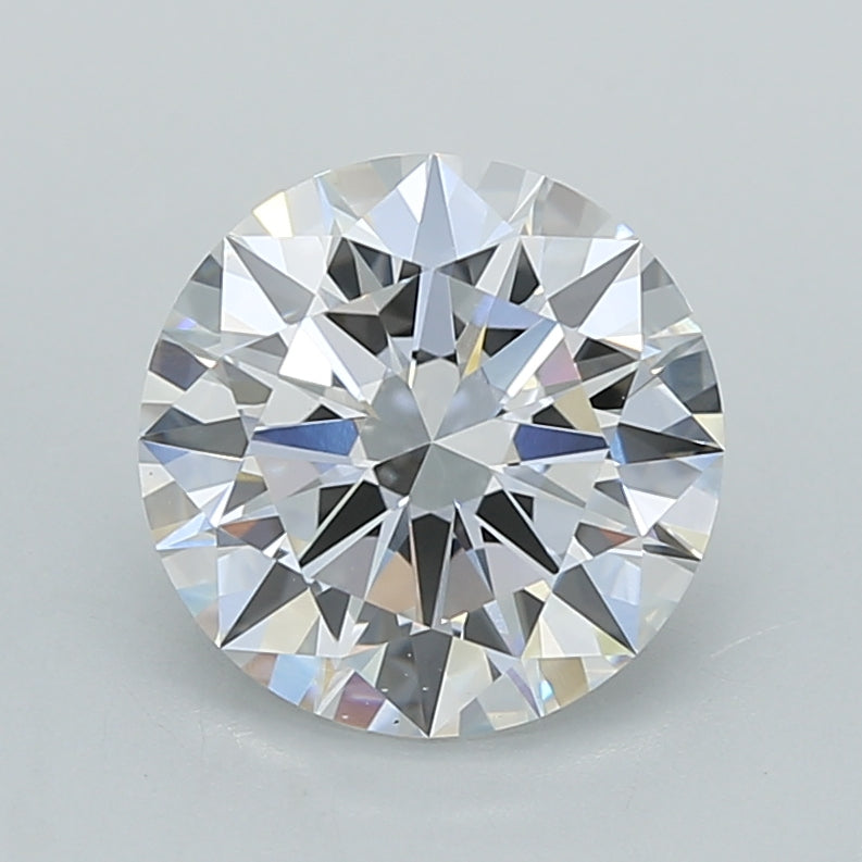 2.02 Carat Round Shaped, Excellent Cut, D Color, VVS2 Clarity, IGI Certified Lab Grown Diamond