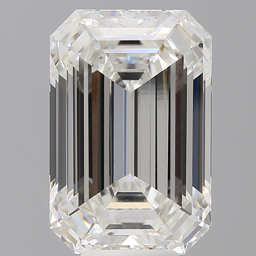 8.59 Carat Emerald Shaped, Ideal Cut, F Color, VVS2 Clarity, IGI Certified Lab Grown Diamond