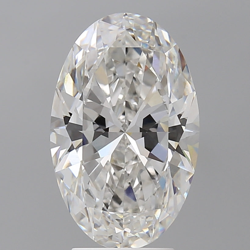 4.08 Carat Oval Shaped, Ideal Cut, F Color, VVS2 Clarity, IGI Certified Lab Grown Diamond