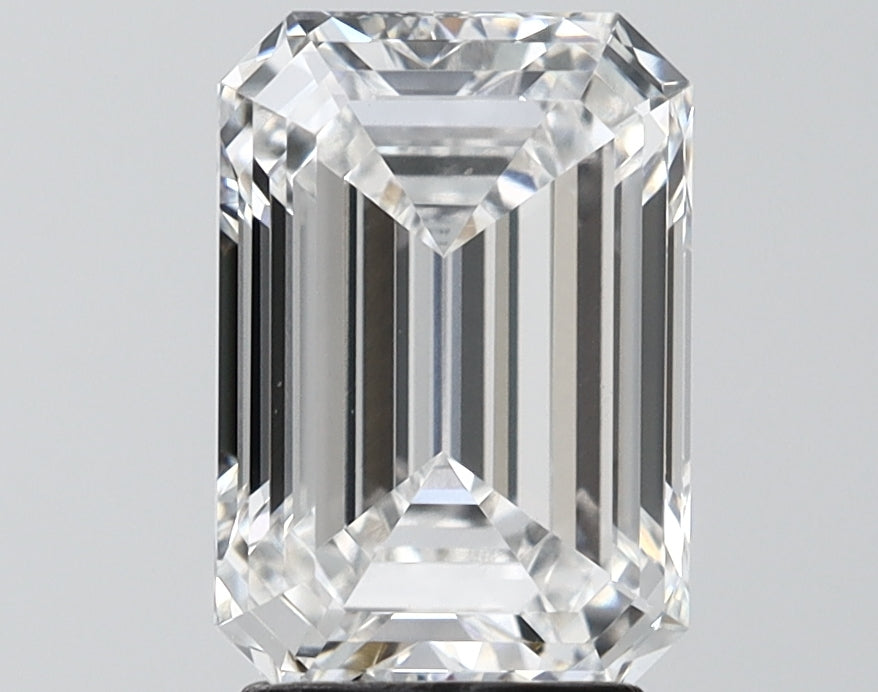 3.10 Carat Emerald Shaped, Ideal Cut, E Color, VVS2 Clarity, IGI Certified Lab Grown Diamond
