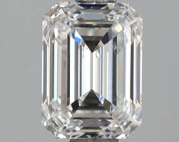 1.54 Carat Emerald Shaped, Ideal Cut, D Color, VVS2 Clarity, IGI Certified Lab Grown Diamond