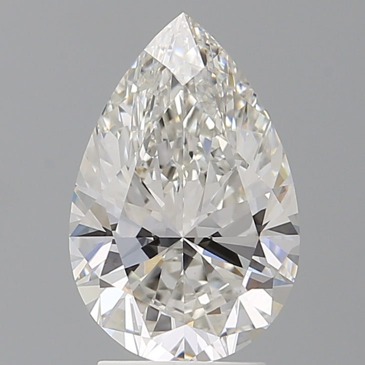3.05 Carat Pear Shaped, Ideal Cut, F Color, VVS2 Clarity, IGI Certified Lab Grown Diamond