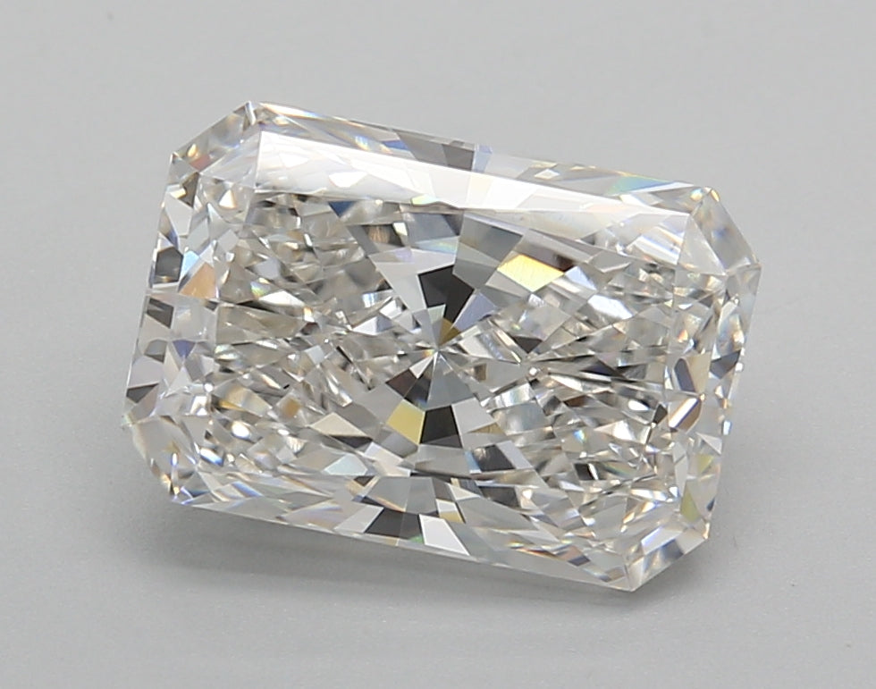 3.03 Carat Radiant Shaped, Ideal Cut, F Color, VS1 Clarity, IGI Certified Lab Grown Diamond