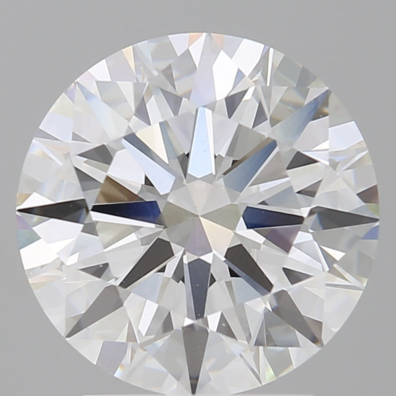 3.09 Carat Round Shaped, Ideal Cut, F Color, VVS2 Clarity, IGI Certified Lab Grown Diamond