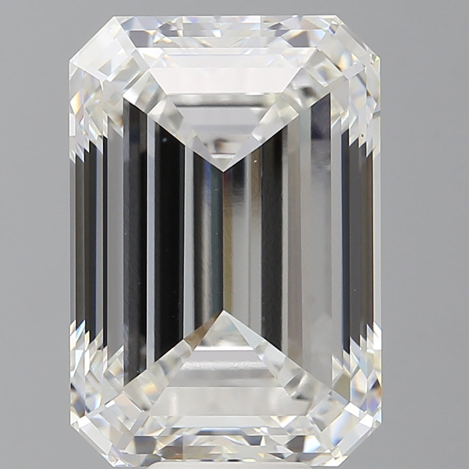 12.08 Carat Emerald Shaped, Ideal Cut, F Color, VVS2 Clarity, IGI Certified Lab Grown Diamond