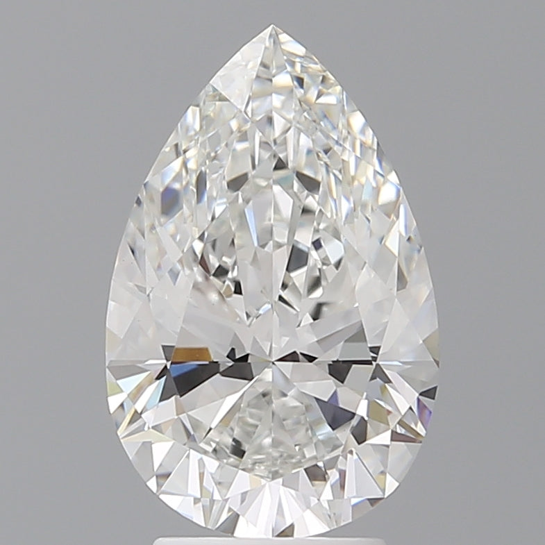 3.56 Carat Pear Shaped, Ideal Cut, F Color, VVS2 Clarity, IGI Certified Lab Grown Diamond
