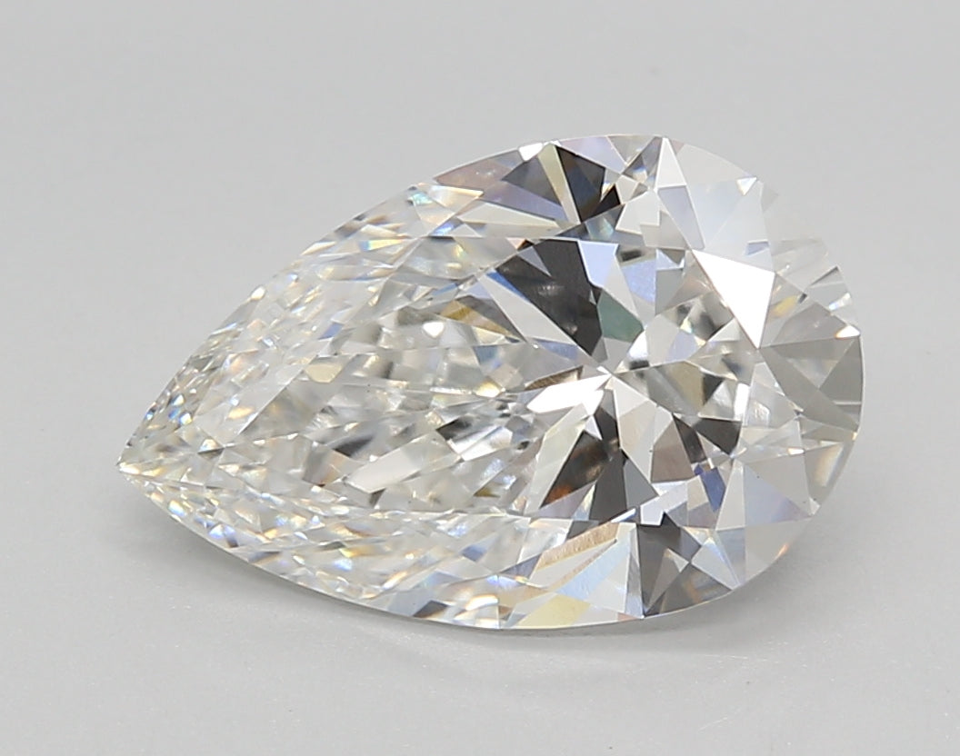 3.02 Carat Pear Shaped, Very Good Cut, F Color, VS1 Clarity, IGI Certified Lab Grown Diamond