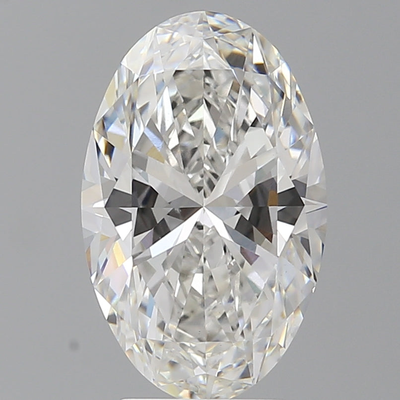 4.10 Carat Oval Shaped, Ideal Cut, F Color, VVS2 Clarity, IGI Certified Lab Grown Diamond