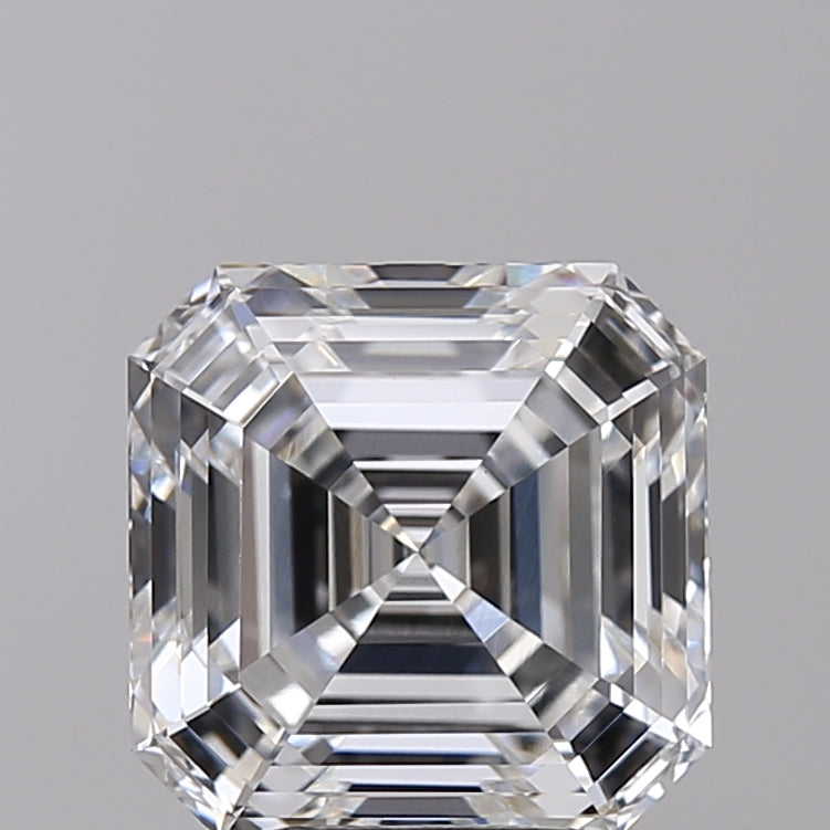 3.02 Carat Asscher Shaped, Ideal Cut, E Color, VVS2 Clarity, GIA Certified Lab Grown Diamond