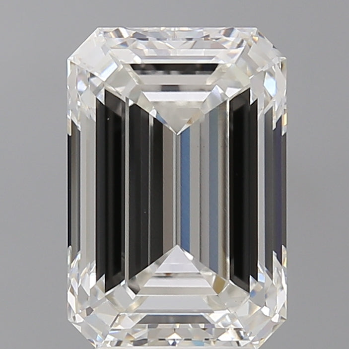 4.57 Carat Emerald Shaped, Ideal Cut, F Color, VVS2 Clarity, IGI Certified Lab Grown Diamond