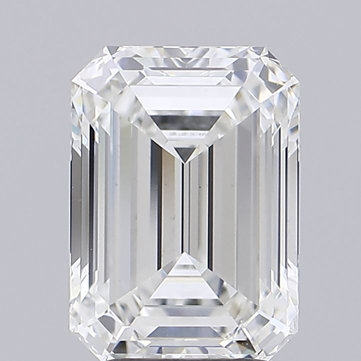 3.02 Carat Emerald Shaped, Ideal Cut, F Color, VVS2 Clarity, IGI Certified Lab Grown Diamond
