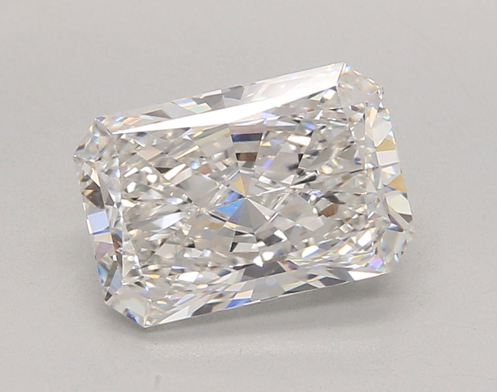 3.05 Carat Radiant Shaped, Ideal Cut, F Color, VVS2 Clarity, IGI Certified Lab Grown Diamond