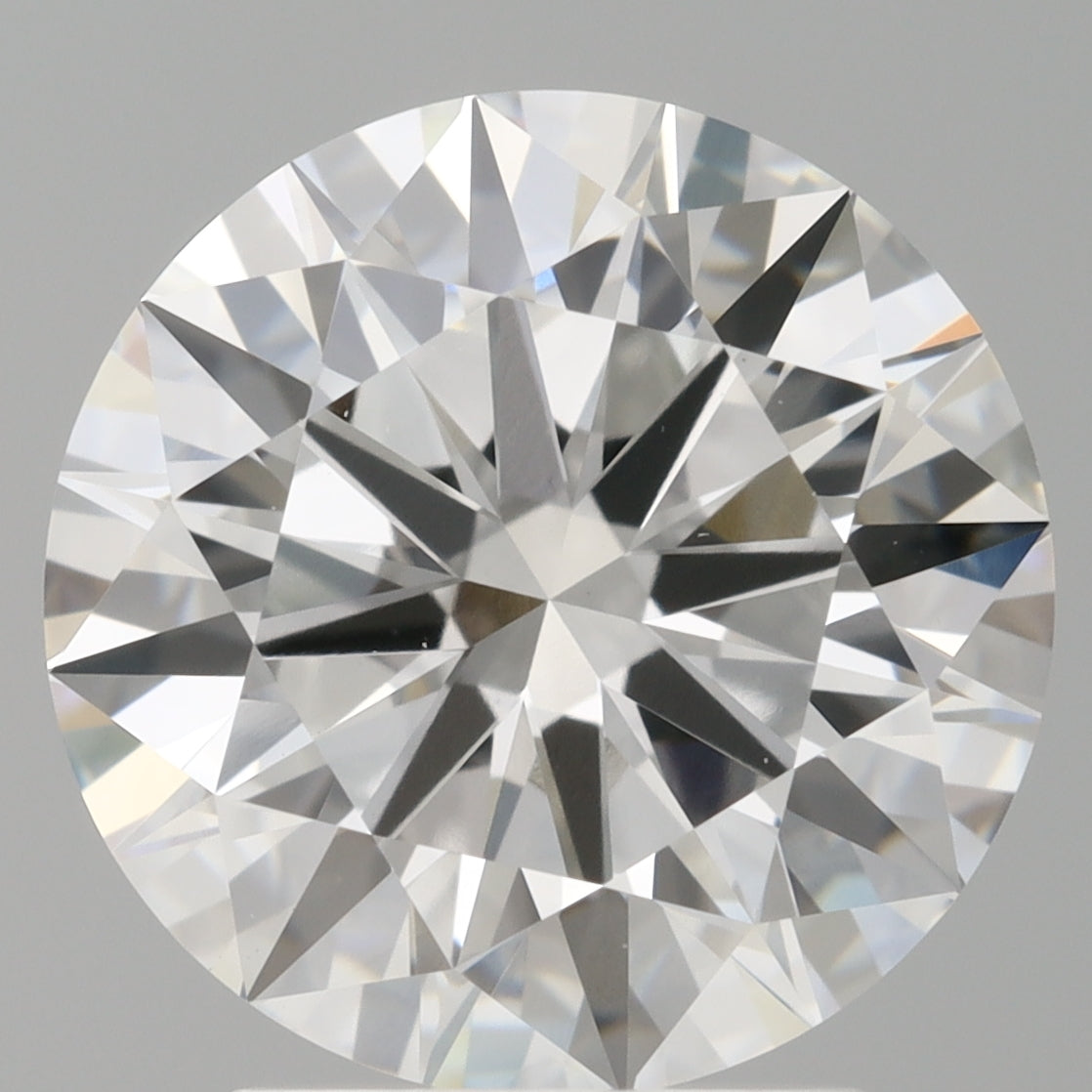 3.09 Carat Round Shaped, Ideal Cut, F Color, VVS2 Clarity, IGI Certified Lab Grown Diamond