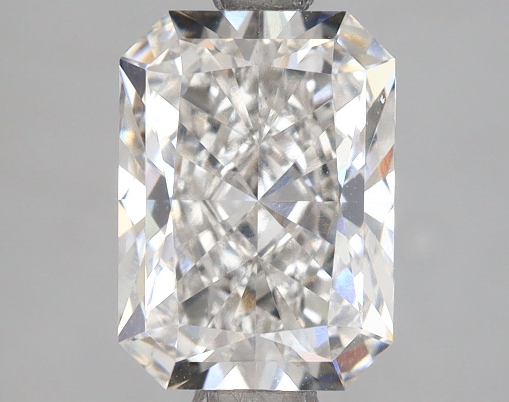 2.19 Carat Radiant Shaped, Ideal Cut, F Color, VS1 Clarity, IGI Certified Lab Grown Diamond
