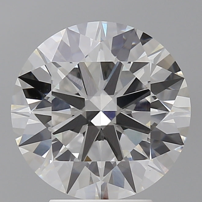 4.10 Carat Round Shaped, Ideal Cut, F Color, VVS2 Clarity, IGI Certified Lab Grown Diamond