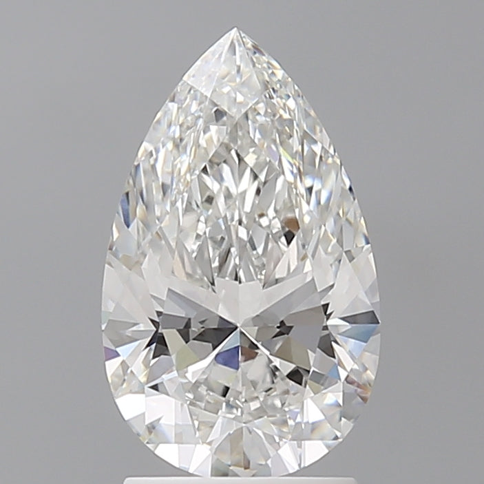 2.10 Carat Pear Shaped, Ideal Cut, E Color, VVS2 Clarity, IGI Certified Lab Grown Diamond
