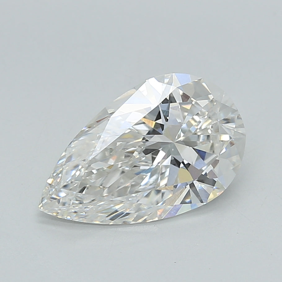 1.73 Carat Pear Shaped, Ideal Cut, F Color, VVS2 Clarity, IGI Certified Lab Grown Diamond