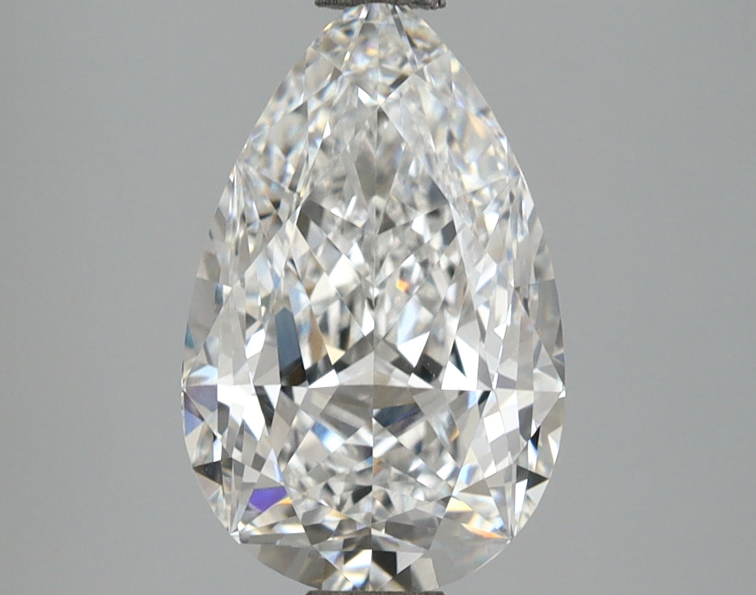 3.10 Carat Pear Shaped, Excellent Cut, E Color, VVS2 Clarity, IGI Certified Lab Grown Diamond