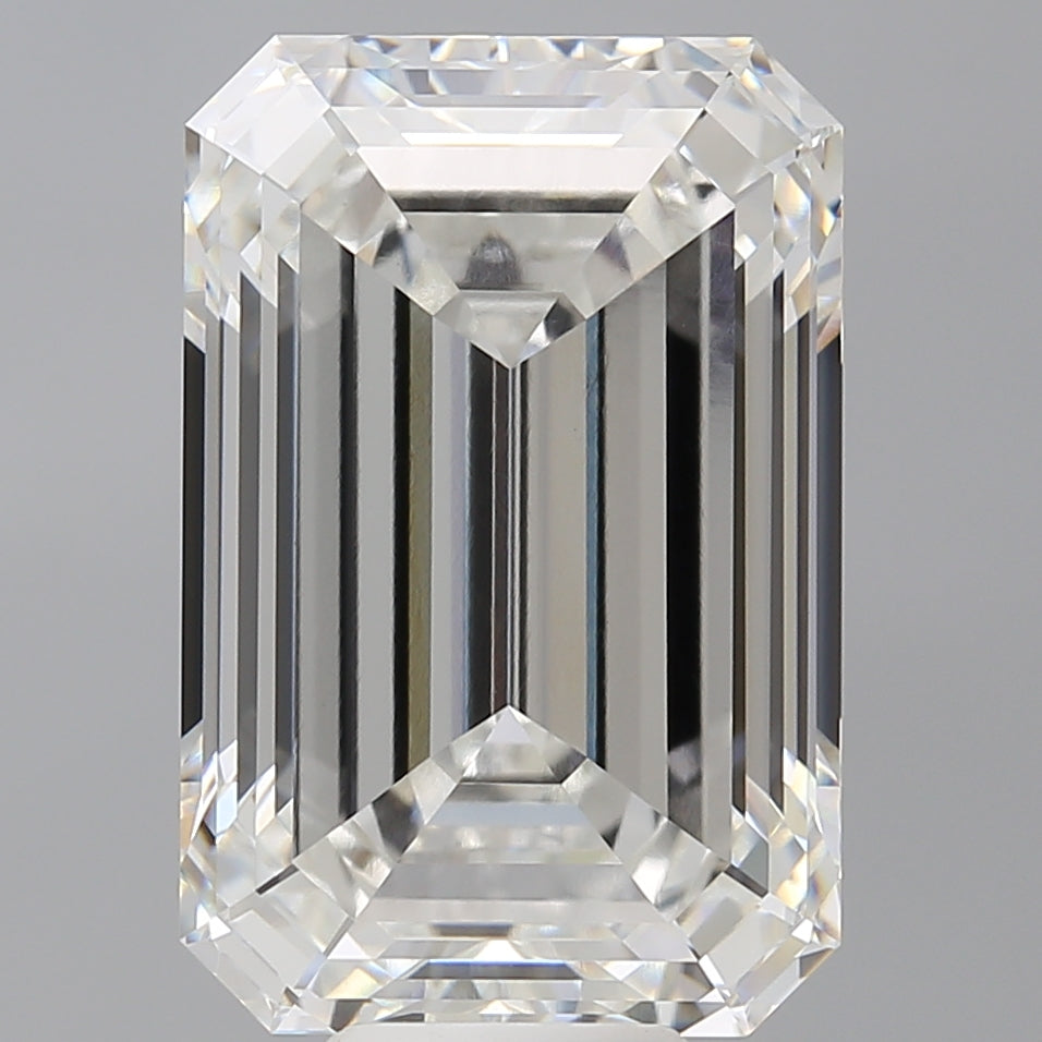 12.05 Carat Emerald Shaped, Ideal Cut, F Color, VVS2 Clarity, IGI Certified Lab Grown Diamond