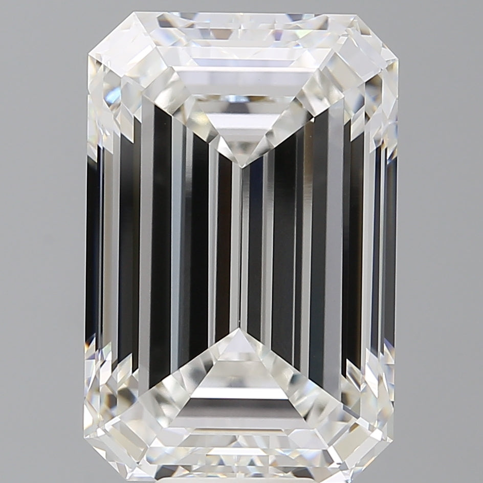12.09 Carat Emerald Shaped, Ideal Cut, F Color, VVS2 Clarity, IGI Certified Lab Grown Diamond