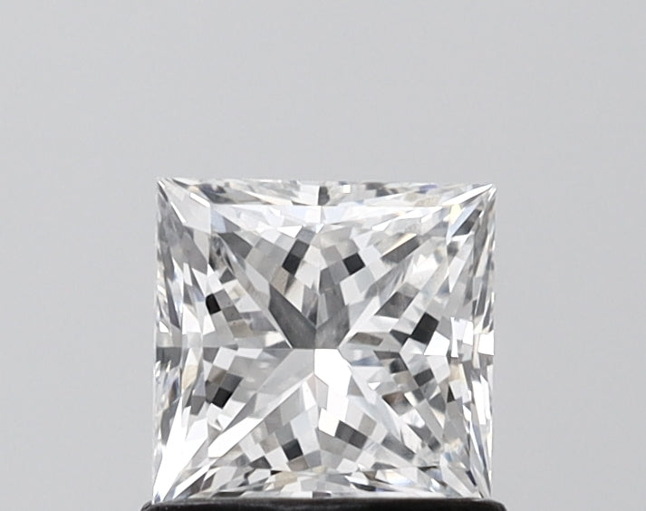 1.05 Carat Princess Shaped, Ideal Cut, F Color, VVS2 Clarity, IGI Certified Lab Grown Diamond