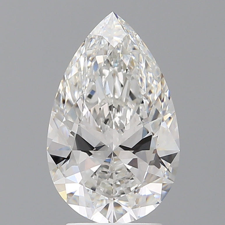 3.04 Carat Pear Shaped, Ideal Cut, F Color, VVS2 Clarity, IGI Certified Lab Grown Diamond