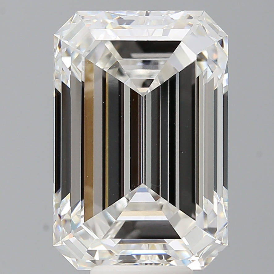 9.60 Carat Emerald Shaped, Ideal Cut, F Color, VVS2 Clarity, IGI Certified Lab Grown Diamond
