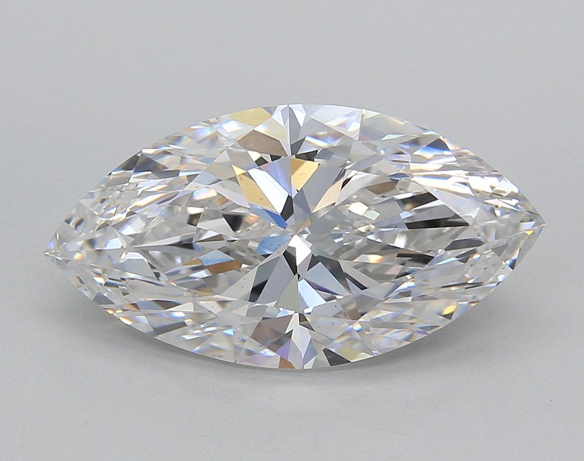 5.01 Carat Marquise Shaped, Excellent Cut, E Color, VS1 Clarity, IGI Certified Lab Grown Diamond