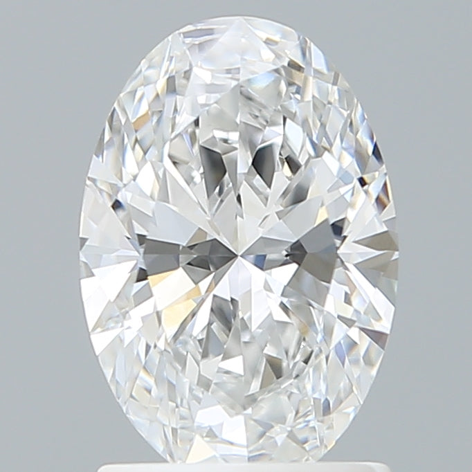 1.50 Carat Oval Shaped, Ideal Cut, D Color, VVS2 Clarity, IGI Certified Lab Grown Diamond