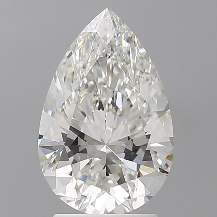 2.58 Carat Pear Shaped, Ideal Cut, F Color, VVS2 Clarity, IGI Certified Lab Grown Diamond