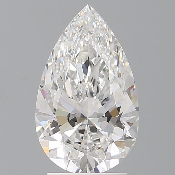 2.54 Carat Pear Shaped, Ideal Cut, E Color, VS1 Clarity, IGI Certified Lab Grown Diamond