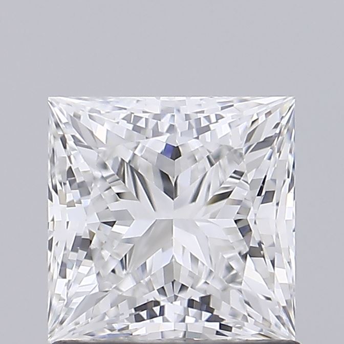 1.29 Carat Princess Shaped, Ideal Cut, E Color, VVS2 Clarity, IGI Certified Lab Grown Diamond