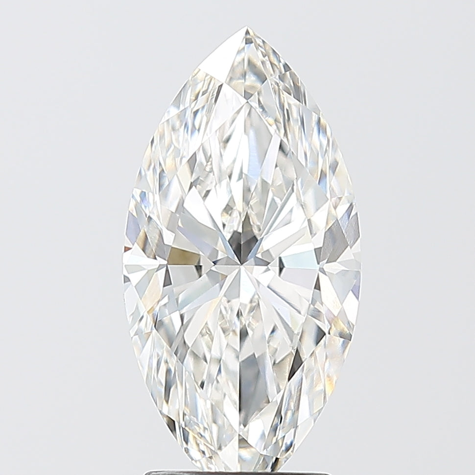 3.10 Carat Marquise Shaped, Ideal Cut, F Color, VVS2 Clarity, IGI Certified Lab Grown Diamond