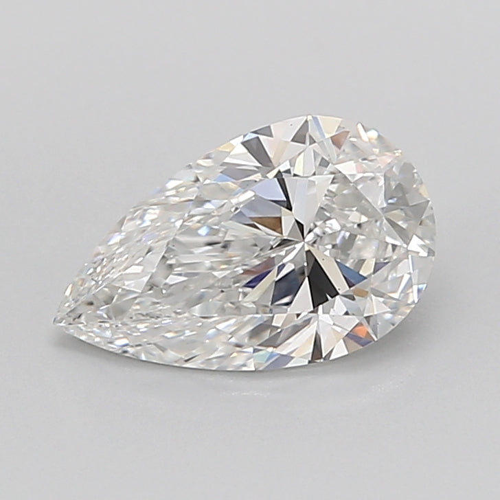 1.55 Carat Pear Shaped, Ideal Cut, E Color, VVS2 Clarity, IGI Certified Lab Grown Diamond