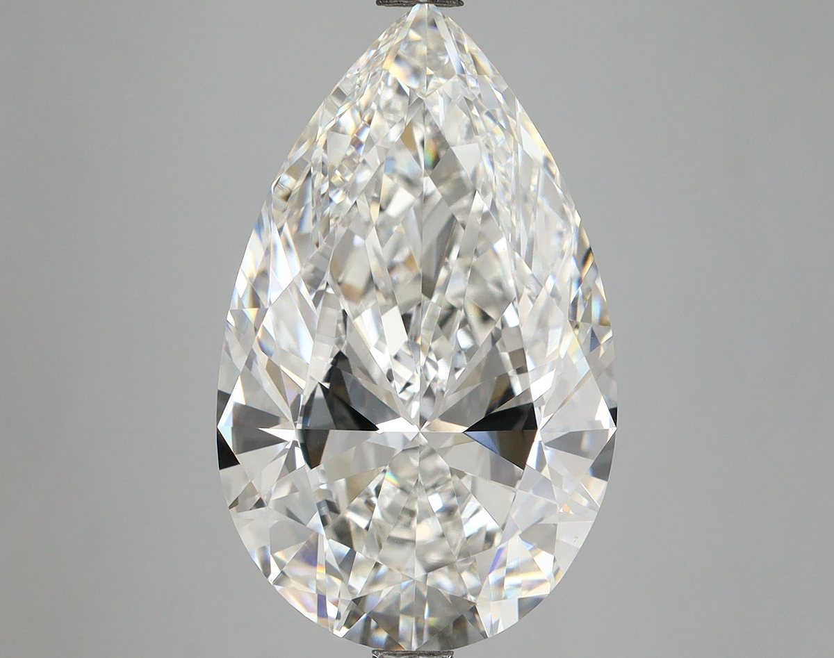 9.02 Carat Pear Shaped, Ideal Cut, F Color, VVS2 Clarity, IGI Certified Lab Grown Diamond