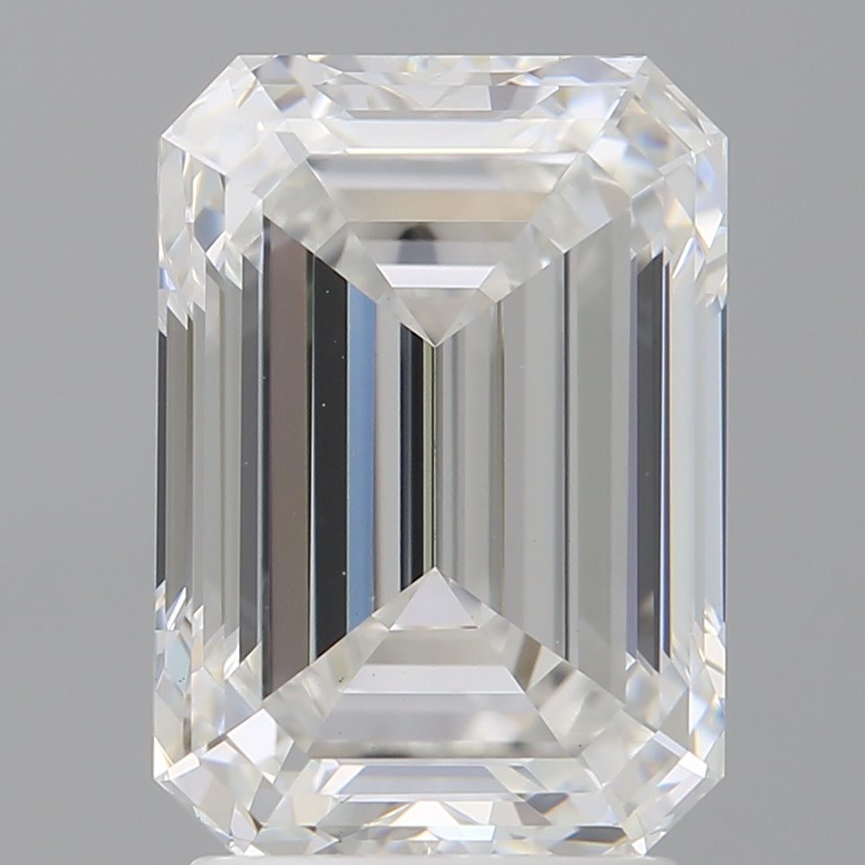 3.10 Carat Emerald Shaped, Ideal Cut, E Color, VVS2 Clarity, IGI Certified Lab Grown Diamond