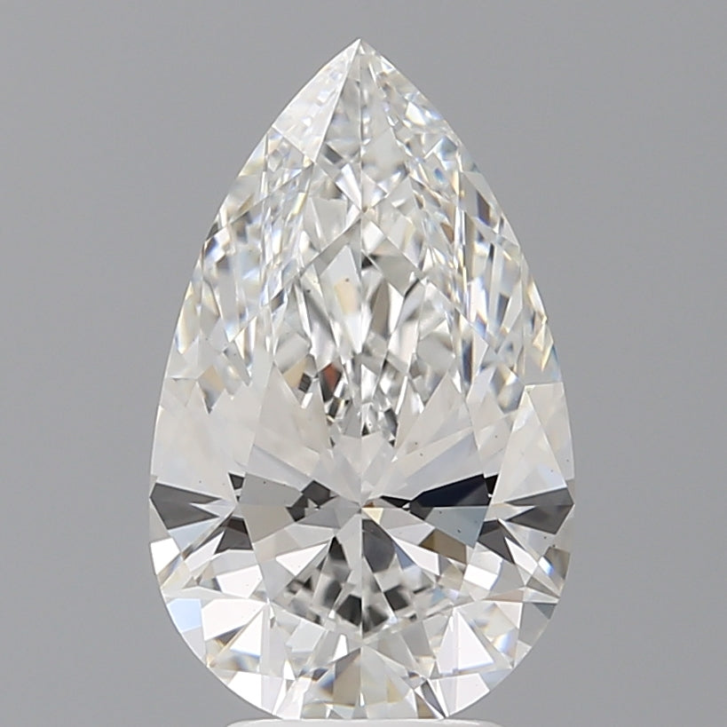 3.57 Carat Pear Shaped, Ideal Cut, E Color, VS1 Clarity, IGI Certified Lab Grown Diamond