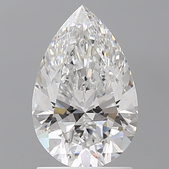 1.59 Carat Pear Shaped, Ideal Cut, D Color, VS1 Clarity, IGI Certified Lab Grown Diamond