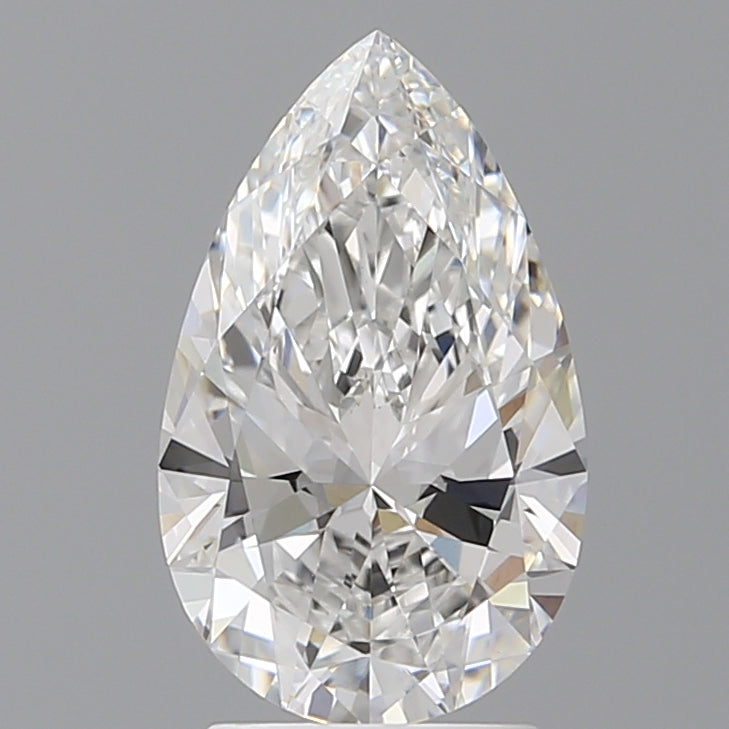 2.58 Carat Pear Shaped, Excellent Cut, E Color, VS1 Clarity, IGI Certified Lab Grown Diamond