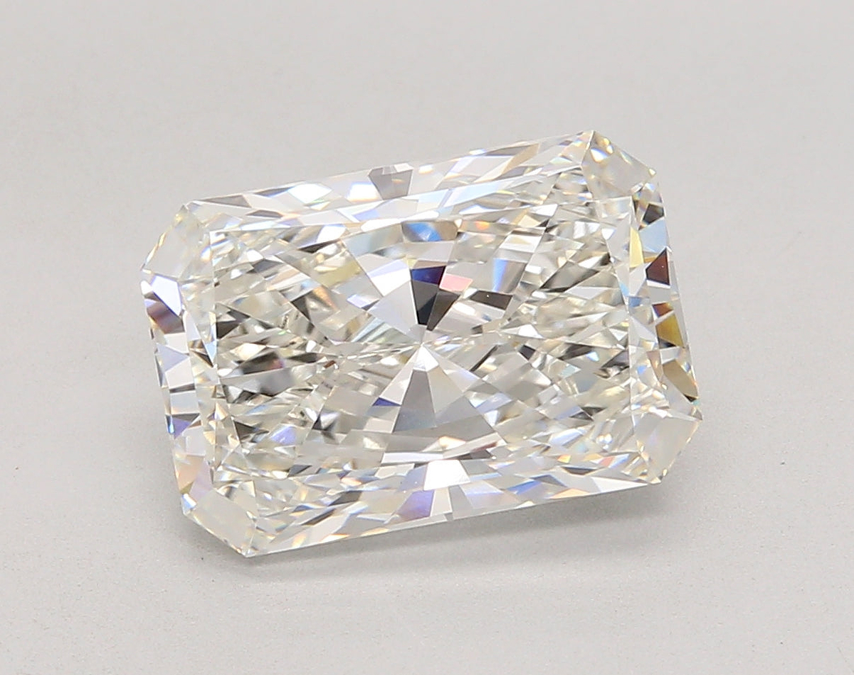 5.06 Carat Radiant Shaped, Ideal Cut, F Color, VVS2 Clarity, IGI Certified Lab Grown Diamond