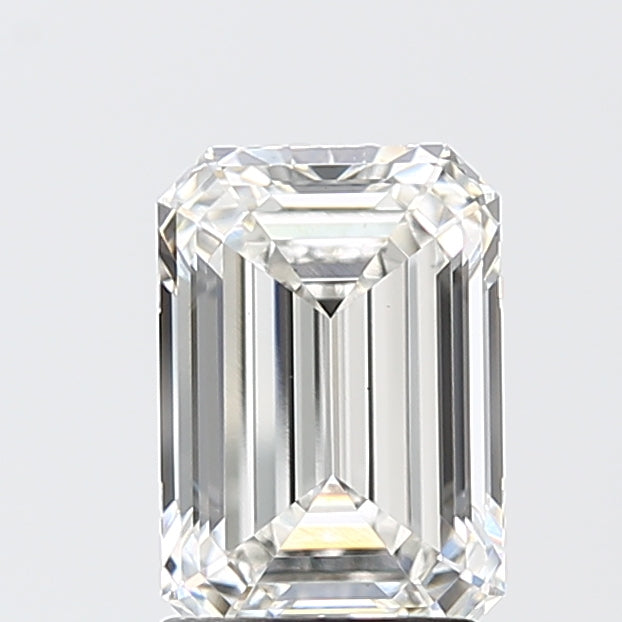 2.09 Carat Emerald Shaped, Ideal Cut, F Color, VS1 Clarity, IGI Certified Lab Grown Diamond