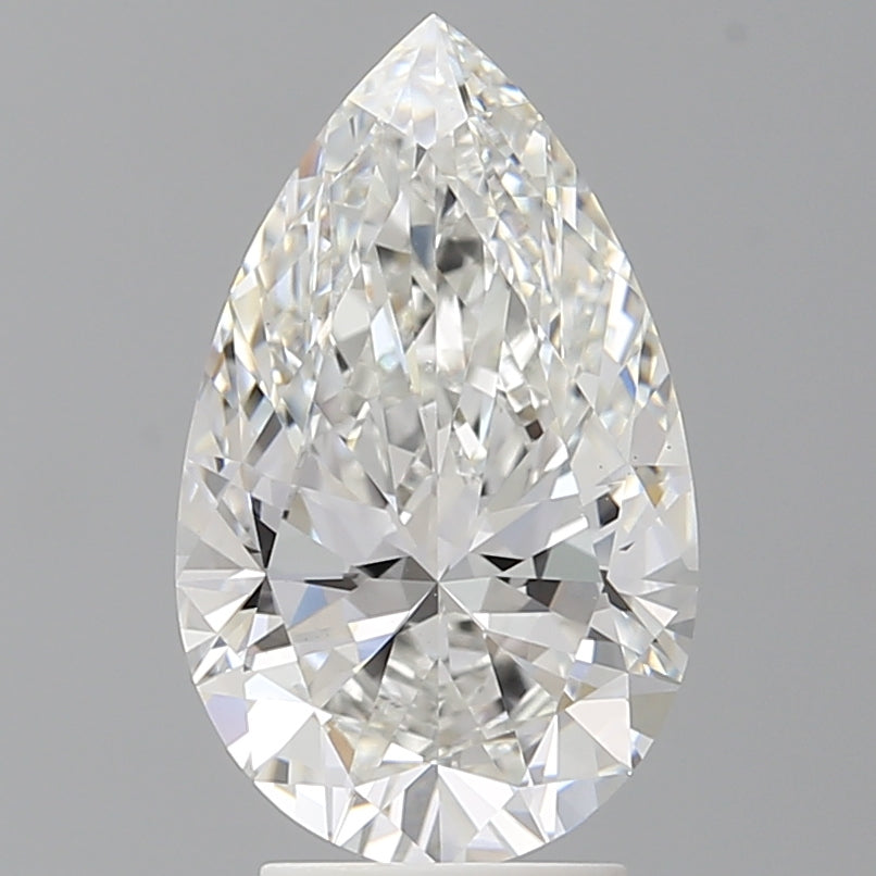 3.57 Carat Pear Shaped, Excellent Cut, F Color, VS1 Clarity, IGI Certified Lab Grown Diamond